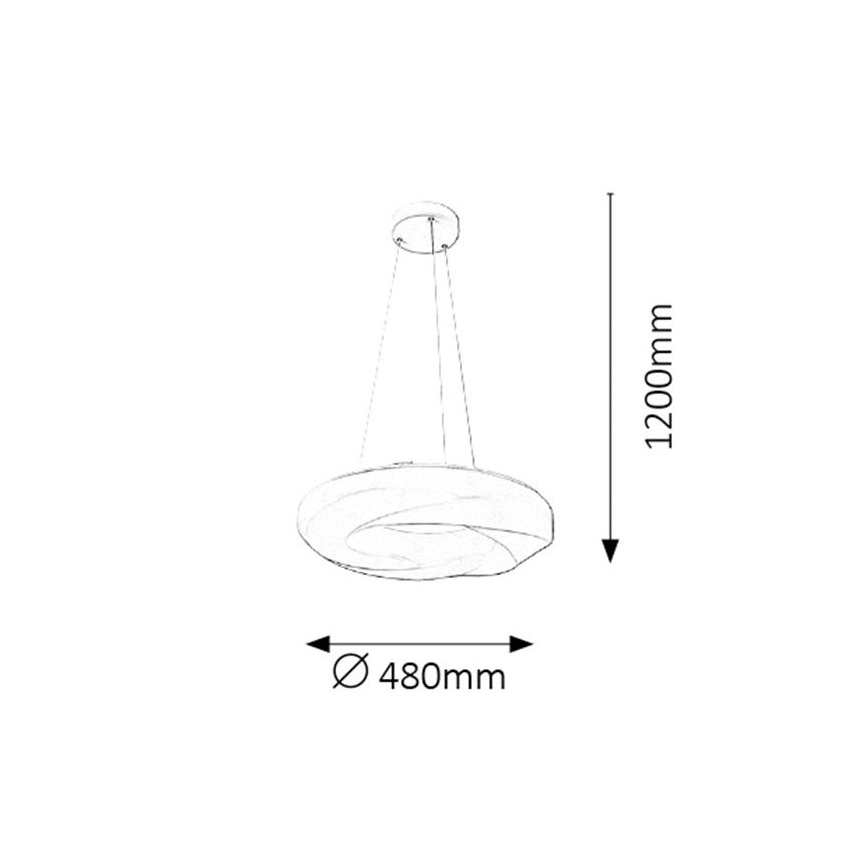 Rabalux - Светодиодная люстра LED/24W/230V белая